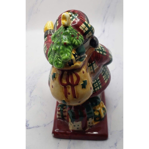 Sakura Classic Santa Christmas Holiday Ceramic 5 Inch Salt Shaker - Picture 4 of 10